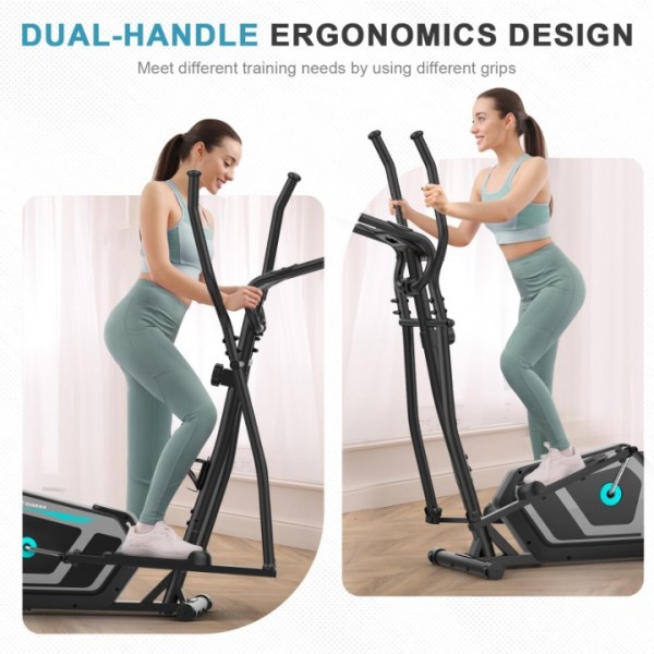 Cowmew Elliptical Exercise Machine, Hyper-Quiet Magnetic Elliptical Machine for Home，16-Level Resistance Elliptical Training Machines with Pulse Sensor 型号:Abb250205